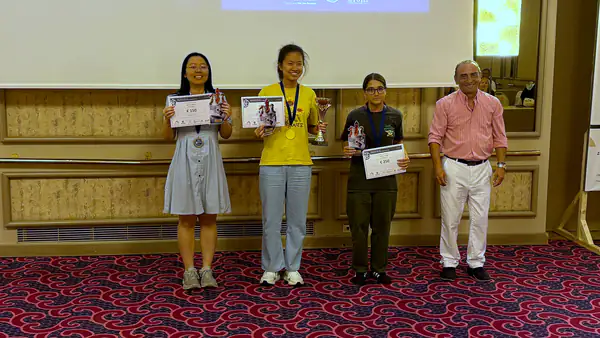 Young award recipients at the awards ceremony